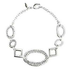 📦Avon Textured Metal Link Bracelet Silvertone 2017